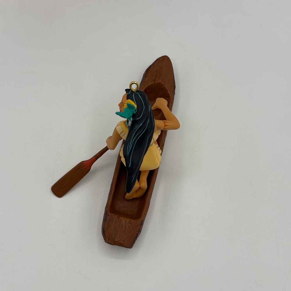 Hallmark Pocahontas Canoe Ornament Resin Figurine with Stand 1995 - Picture 10 of 14